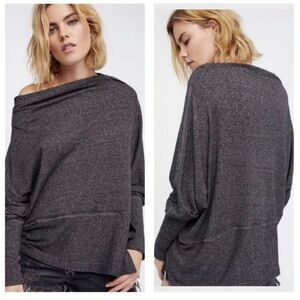 ✨️Free People | Londontown Asymmetrical Ribbed Thermal Top| Med |Oversized✨️